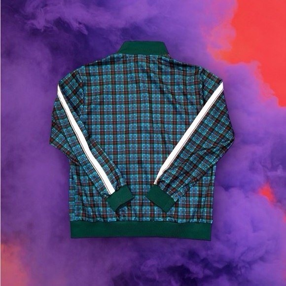Jian Wang Track Jacket Men’s XXL Plaid Bomber Jacket - Picture 7 of 7